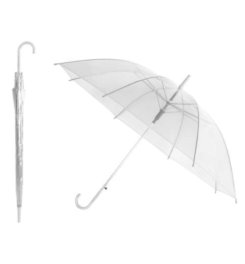 Umbrela pliabila transparenta cu functie de inchidere - deschidere automata, diametru 91cm