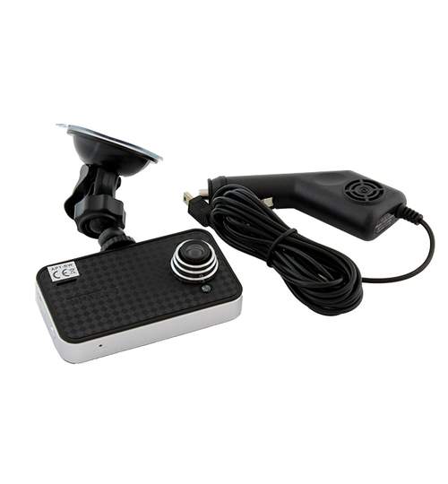 Camera Video Auto DVR Inregistrare Trafic cu Afisaj LCD 2.5inch, Microfon, microSD, Functie Noapte IR + Ventuza