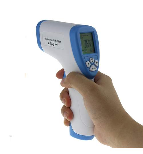 Termometru Digital Corporal cu Infrarosu si Afisaj LCD, Masurare Temperatura de la 15cm