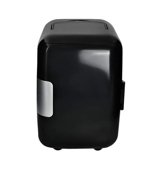 Mini frigider turistic portabil cu functie de racire si incalzire, capacitate 4L, alimentare 12V/220V, culoare Negru