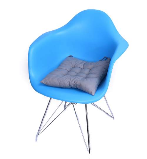 Perna scaun pentru curte sau gradina, dimensiuni 40x40cm, culoare Gri