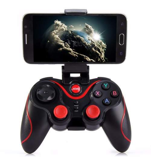Telecomanda Gamepad Wireless cu Suport pentru Telefoane Smartphone cu Android