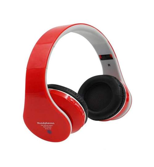 Casti Audio Stereo cu Bluetooth, Radio FM, Redare MP3, Card microSD, USB, Negru