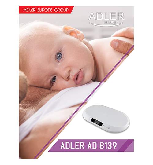 Cantar Digital Adler pentru Nou Nascuti / Bebelusi, Capacitate 20kg, Afisaj LCD