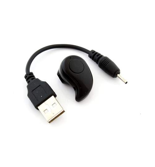 Mini Casca Bluetooth Wireless pentru Telefon, Funcție A2DP, EDR, Incarcare USB