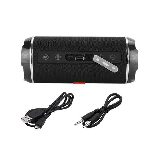 Boxa Portabila Wireless Bluetooth Blow cu USB, Card SD, AUX Jack si Radio FM, Putere 20W, Culoare Negru