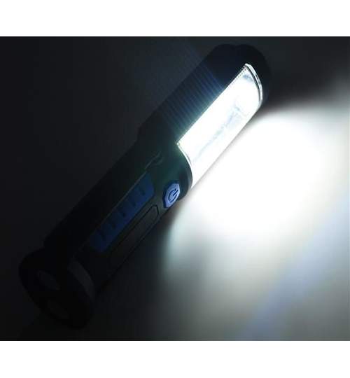 Lanterna lampa LED Lucru pentru atelier 3W cu suport magnetic si carlig