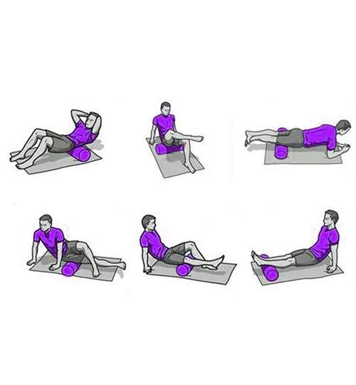 Rola cilindrica din spuma pentru exercitii, fitness, yoga, stretching, fizioterapie, gimnastica