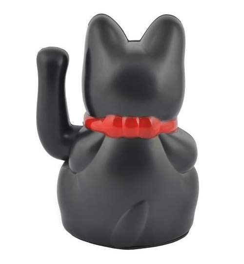 Figurina Pisica Lucky care aduce noroc si bogatie, culoare Negru