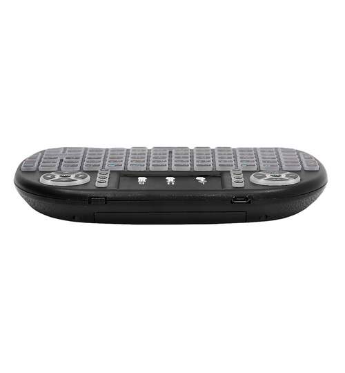 Mini Tastatura Wireless Iluminata LED pentru PC, Laptop, Tableta, Xbox, Smart TV, Play Station, Raza 10m