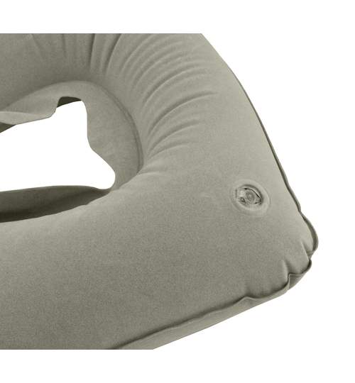 Suport Perna gonflabila confortabila pentru calatorii, culoare Gri, dimensiuni 31x32cm