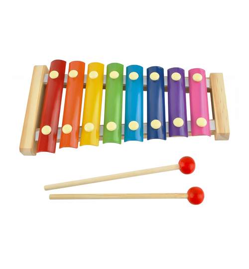 Xilofon multicolor pentru copii cu 2 bete