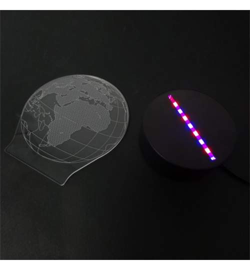 Lampa Laser LED Proiector 3D Multicolor Glob Pamantesc Decorativ