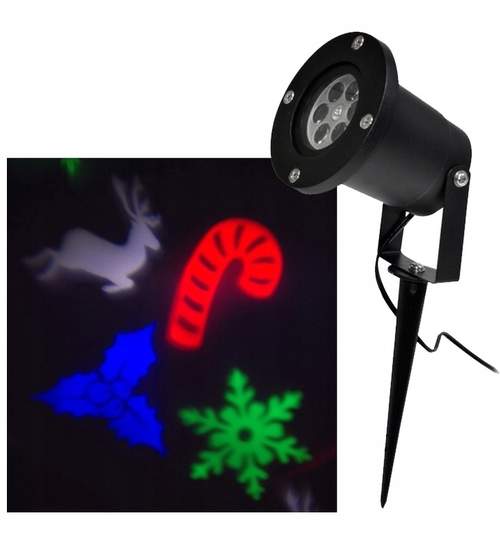 Proiector Laser LED Tip Shower 3D Metal Interior/Exterior, Efecte de Lumini pentru Craciun Multicolor