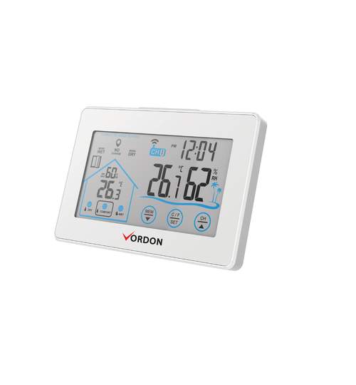 Statie Meteo Profesionala Vordon Interior Exterior Wireless, Ecran Tactil LCD Touchscreen, Temporizator cu Functie de Alarma