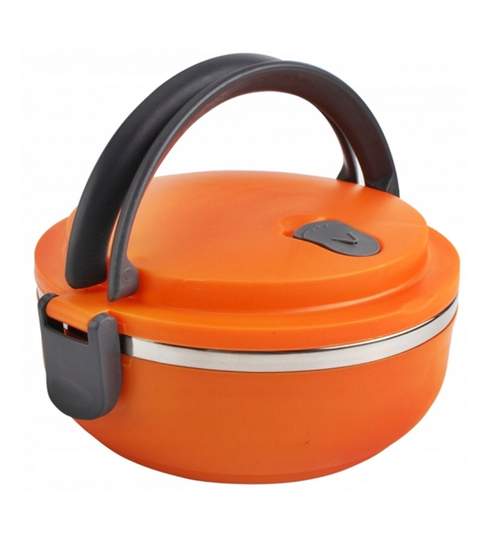 Caserola Termica Lunch Box pentru Mancare, Capacitate 700ml, Mentine Mancarea Calda, culoare portocaliu