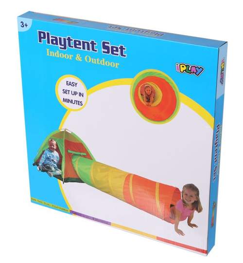 Cort de Joaca pentru Copii tip Iglu cu Tunel 2-in-1 Multicolor
