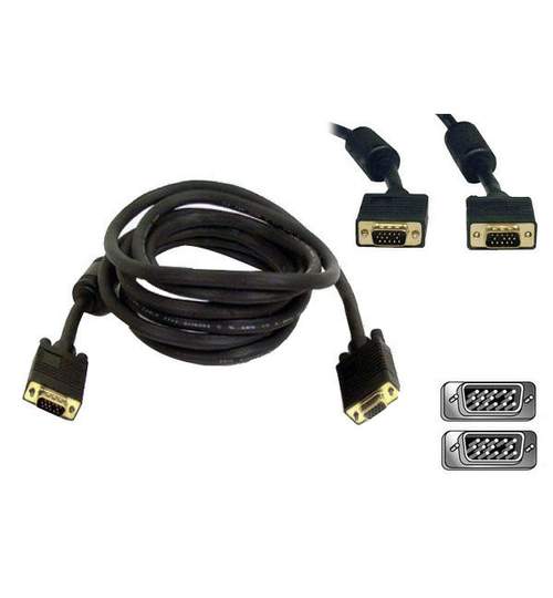 Cablu Video VGA SVGA HD 15 Pini, Lungime 10m