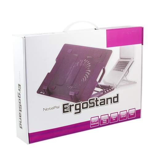 Stand Cooler Multifunctional Pliabil pentru Laptop cu Unghi Reglabil, Iluminat, Conectare USB