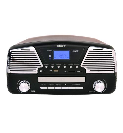 Centru Muzical Retro Player MP3 Camry cu Functie de Inregistrare, Radio FM, CD, USB, Card SD si Telecomanda