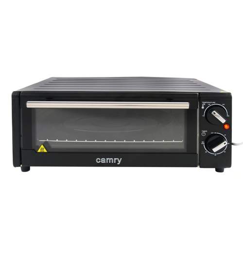 Cuptor Electric Camry, Ideal pentru Pizza, Putere 1300W, Timer si Reglaj Temperatura 100-230 Grade, Culoare Rosu