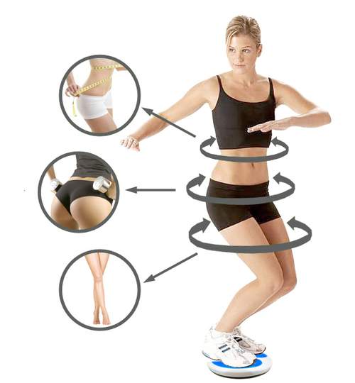 Disc Rotativ Stepper Twister Waist Fitness pentru Gimnastica si Masaj, Capacitate 150kg