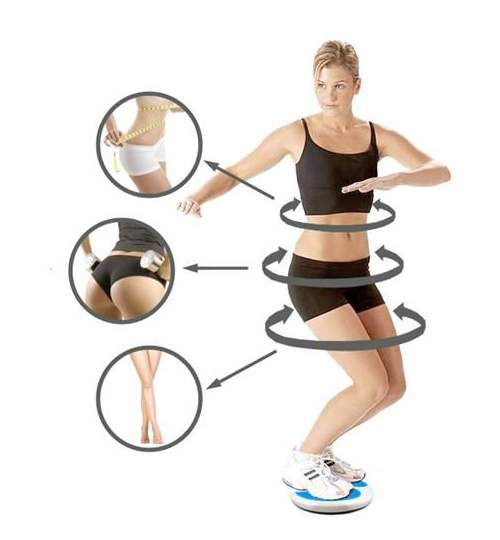 Disc Rotativ Stepper Twister Waist Fitness pentru Gimnastica si Masaj, Capacitate 80kg