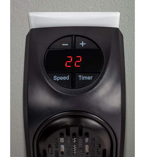 Mini Radiator Aeroterma Electrica Eldom pentru Camera sau Birou, Afisaj LED cu Controlul Temperaturii, Element de Incalzire Ceramic, Putere 400W