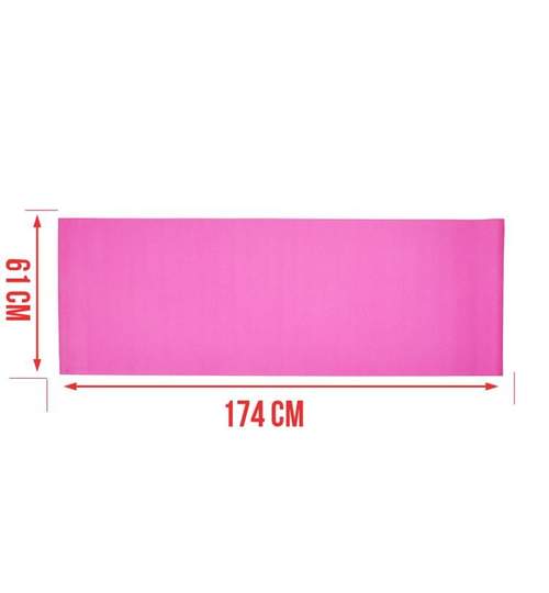 Saltea din Spuma PVC pentru Yoga sau Gimnastica, Culoare Roz, Dimensiuni 174x61cm