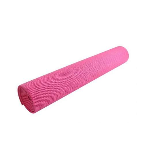 Saltea din Spuma PVC pentru Yoga sau Gimnastica, Culoare Roz, Dimensiuni 174x61cm