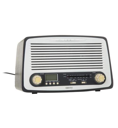 Radio MP3 Player Retro Camry din Lemn, Putere 18W, FM/AM, USB, Card SD, Alarma