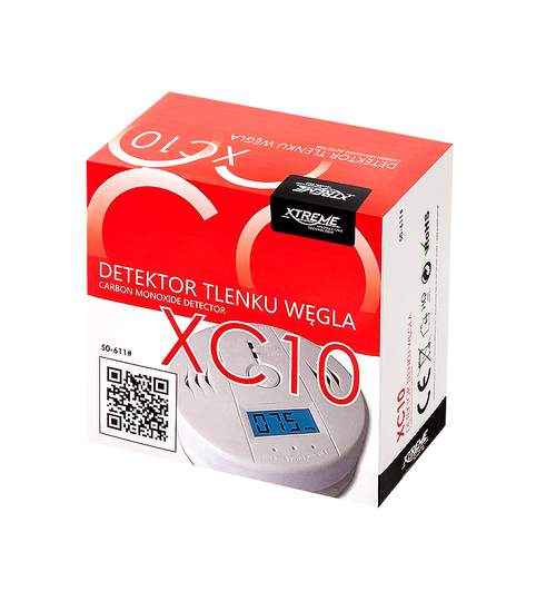 Detector de Gaz Monoxid de Carbon Xtreme XC10 pe Baterii, Afisaj LCD cu Alarma Acustica si Vizuala