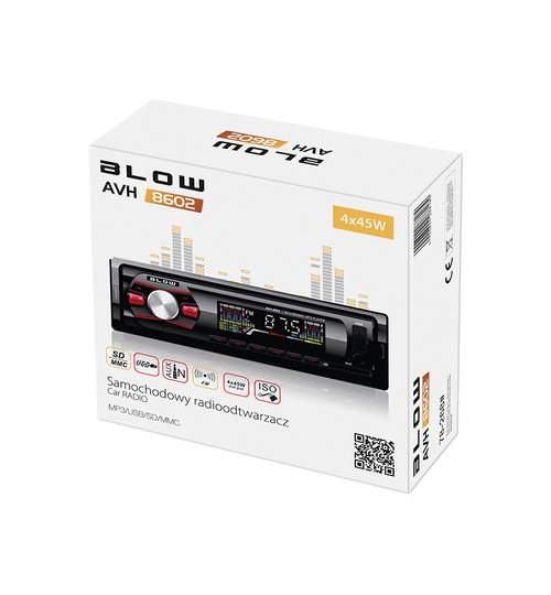 Radio MP3 Player Auto Blow cu USB, SD, MMC, AUX, Display LCD Color Mare