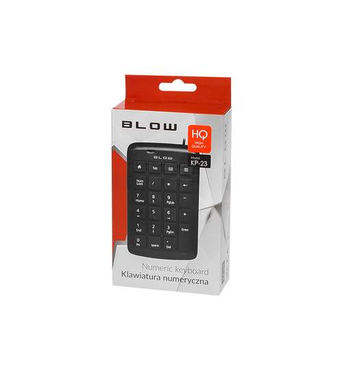 Tastatura Numerica Portabila Blow pentru Laptopuri, 23 Taste, Interfata USB, Negru