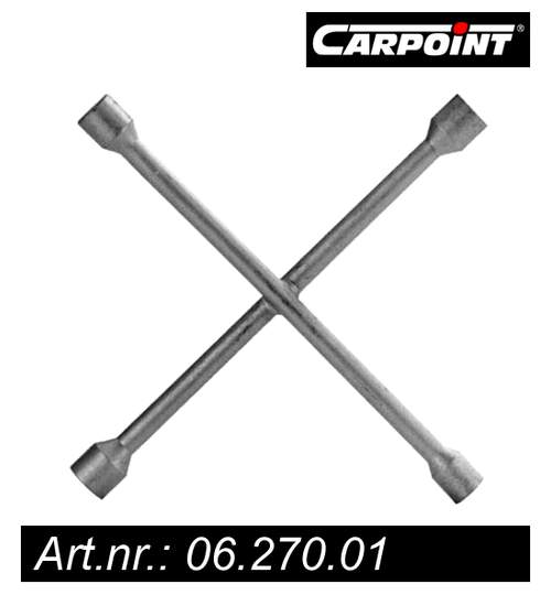 Cheie cruce pentru roti Carpoint cu 4 capete de 17-19-21-22mm Kft Auto