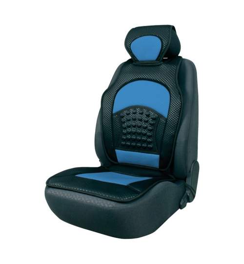 Husa scaun cu efect masaj Automax, culoare Albastru Kft Auto