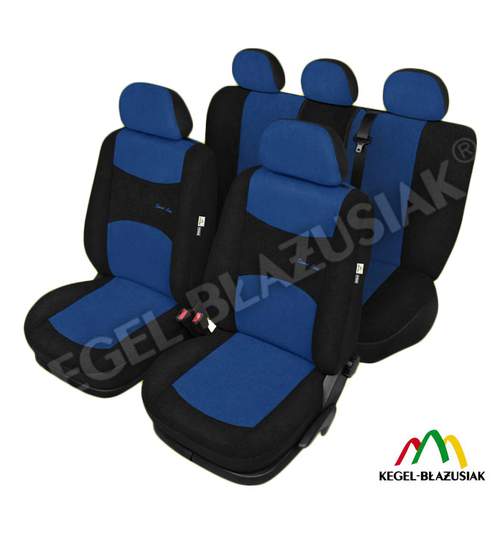 Huse scaune auto Sport Line Super Marime L,  AirBag Albastre Kft Auto