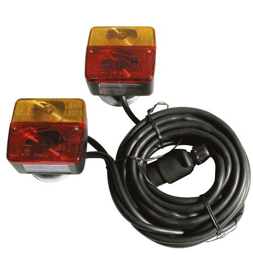 Kit magnetic remorca auto Carpoint cu lampi , cablu de 7,5m, fisa remorca cu 7 pini Kft Auto
