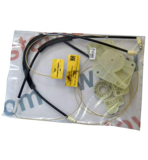 Kit reparatie Mecanism ridicare geam fata Vw Passat B5/3B 1997-2005 electrica fata stanga (cablu role si suport geam) Kft Auto