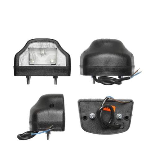 Lampa auto BestAutoVest pentru numar 12/24V 90x65x60mm partea Dreapta/ Stanga cu leduri carcasa neagra la bucata Kft Auto