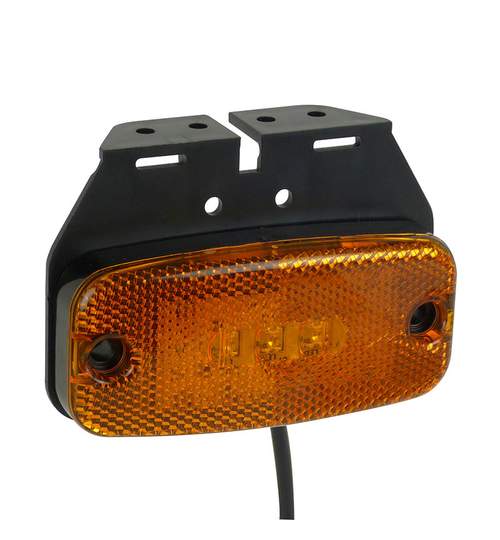Lampa gabarit auto Carpoint 9-32V orange cu 3 leduri , suport si cablu , 110x50mm , 1 buc. Kft Auto