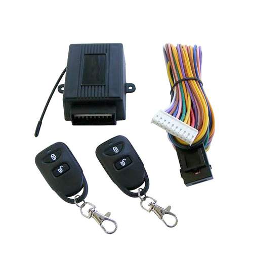 Modul Inchidere centralizata Keetec cu telecomanda cu 2 butoane cu functie ridicare geamuri si deschidere portbagaj Kft Auto