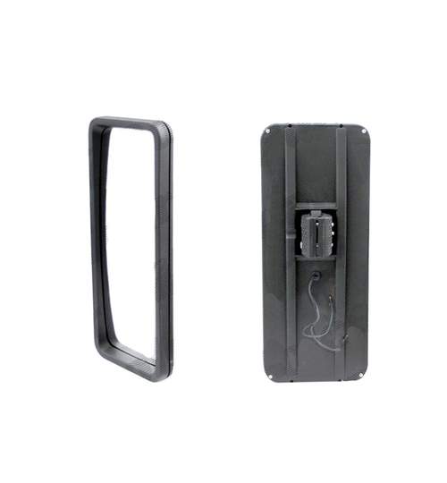 Oglinda  exterioara Tir Partea Stanga/ Dreapta Convex Manuala cu incalzire 390X157 mm pentru brat fi 14/22 mm, carcasa neagra Kft Auto