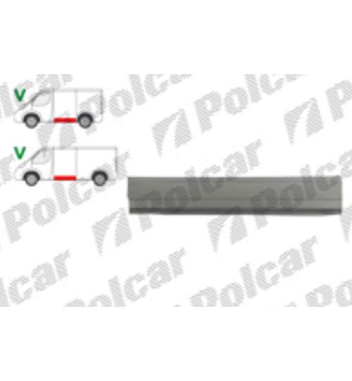 Panou reparatie lateral Vw Transporter T4, 1990- 2003, Partea Stanga, Lateral, lungime 1385 mm ,inaltime 260 mm, parte inferioara Kft Auto