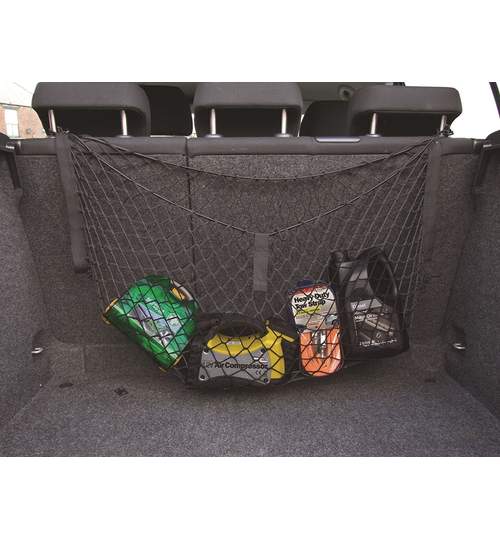 Plasa elastica bagaje in portbagaj cu fixare la tetiere, 30.5x84-124.5cm Kft Auto
