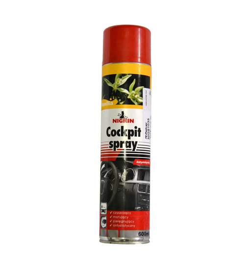 Spray curatare bord Nigrin spray intretinere elemente plastic Vanilie 600ml Kft Auto