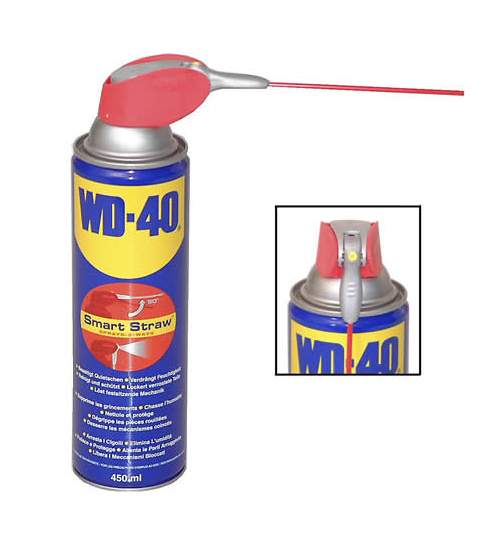Spray degripant WD40 , Lubrifiant Multifunctional WD-40 , 450ML Smart Straw Kft Auto