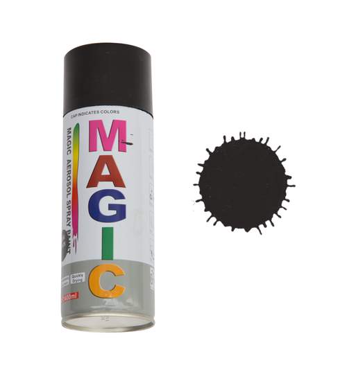 Spray vopsea MAGIC Negru mat , 400 ml. Kft Auto