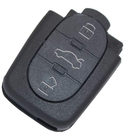 Carcasa cheie auto AU-114, parte inferioara cu 3 butoane compatibil cheie briceag Audi AllCars