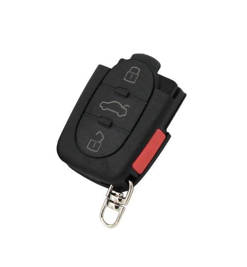 Carcasa cheie auto cu 3+1 butoane AU-116, parte inferioara compatibil cheie briceag Audi AllCars